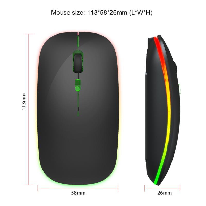 Rechargeable Computer Mouse Wireless Charging Mouse Ultra-Thin Silent Mute Mice For Home Office Notebook Mouse For Xiaomi Laptop
