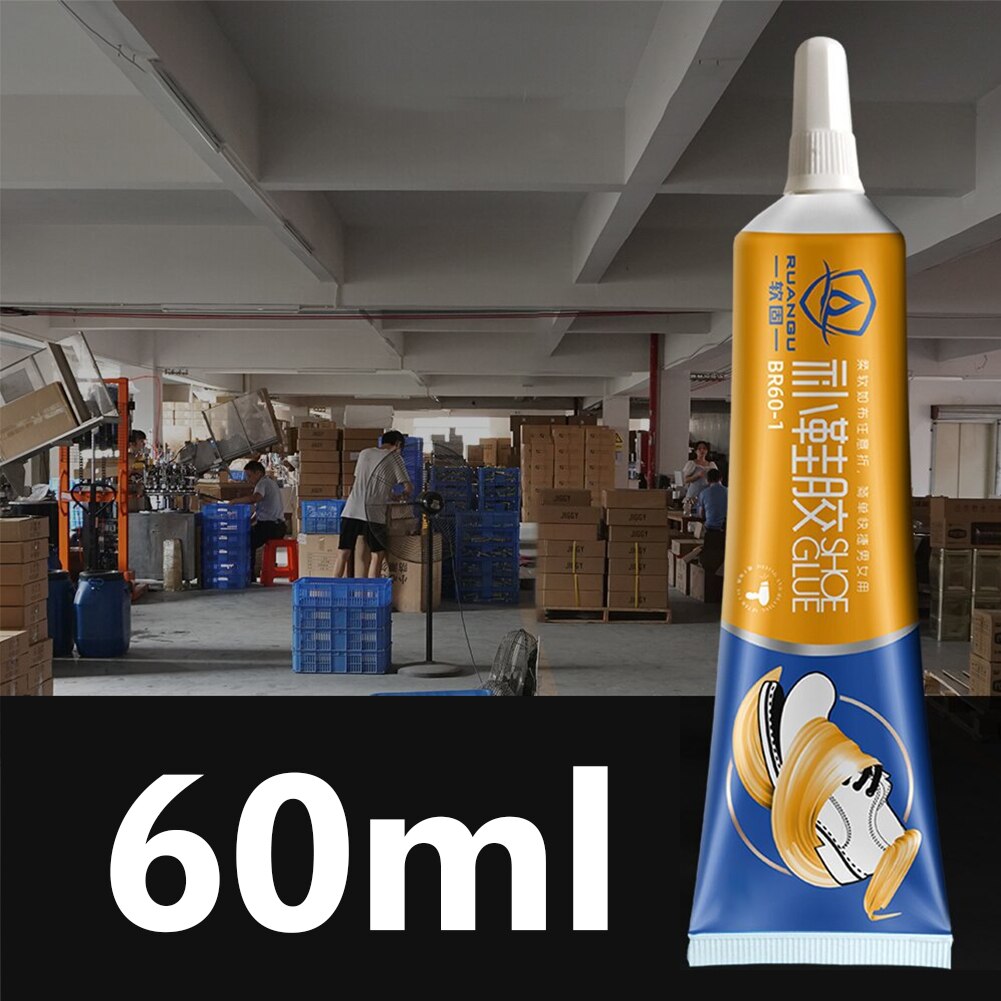 10-60ml colla professionale per riparazione di scarpe istantanee sigillante impermeabile colla per scarpe indossata adesivo suole fisse tacchi stivali di gomma in pelle: 60ML