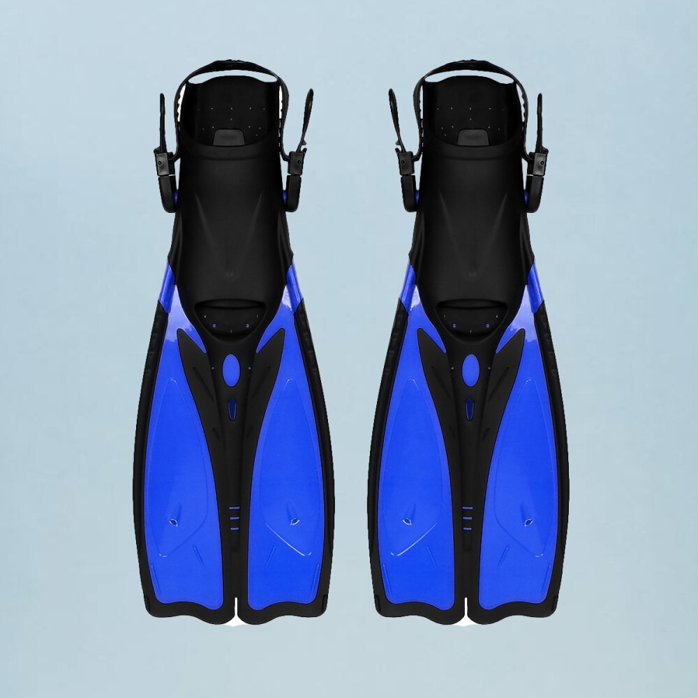 1 Pair of Adults Diving Training Flippers Snorkeling Adjustable Swimming Heel Fins Flippers for Sports (Yellow, Size): Default Title