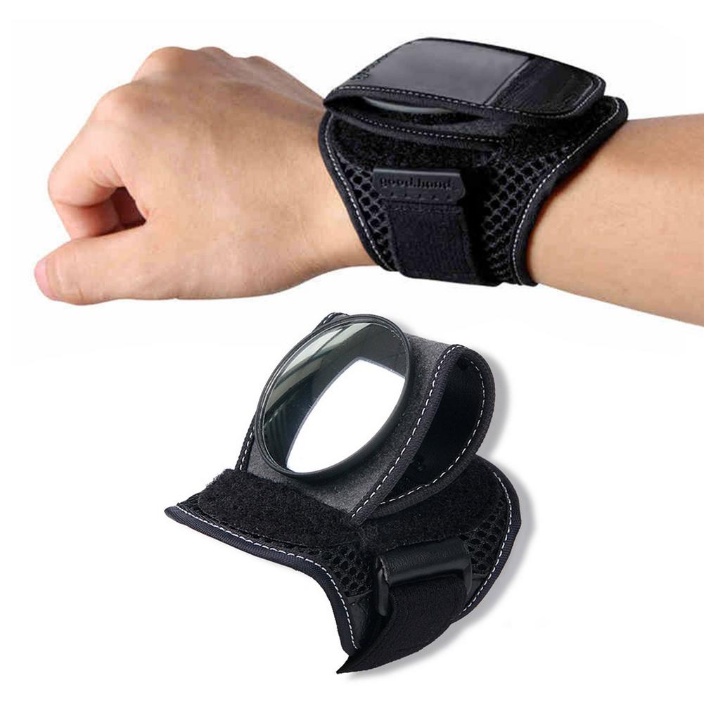 Bike Rear View Mirror Cycling Hand Wrist Mirror Safety Bicycle Arm Back Rearview Portable Reflector Wrist Mirror Accessories