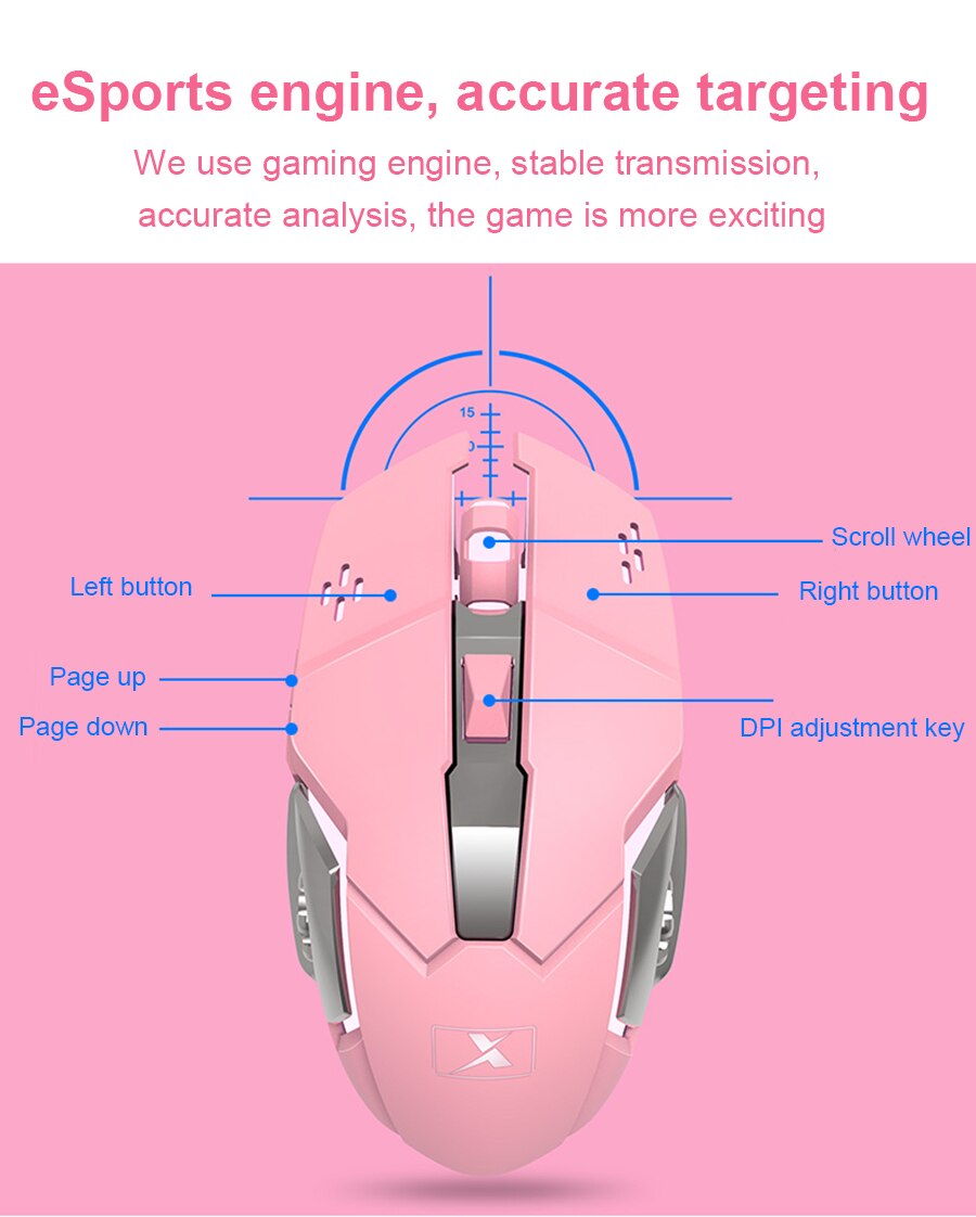 Wireless Gaming Keyboard Mouse Set Rechargeable PC Gamer Keyboard Backlit Mechanical Feeling Keyboard Game Mouse For PC Gamer