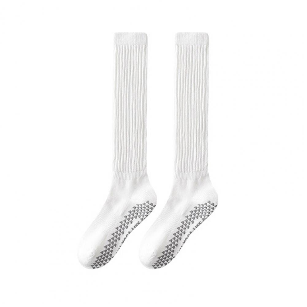 Damen Yoga Socken Rutschfeste Pilates Yoga Kompressionssocken mit Silikonunterseite Winter Beinwärmer: Blau