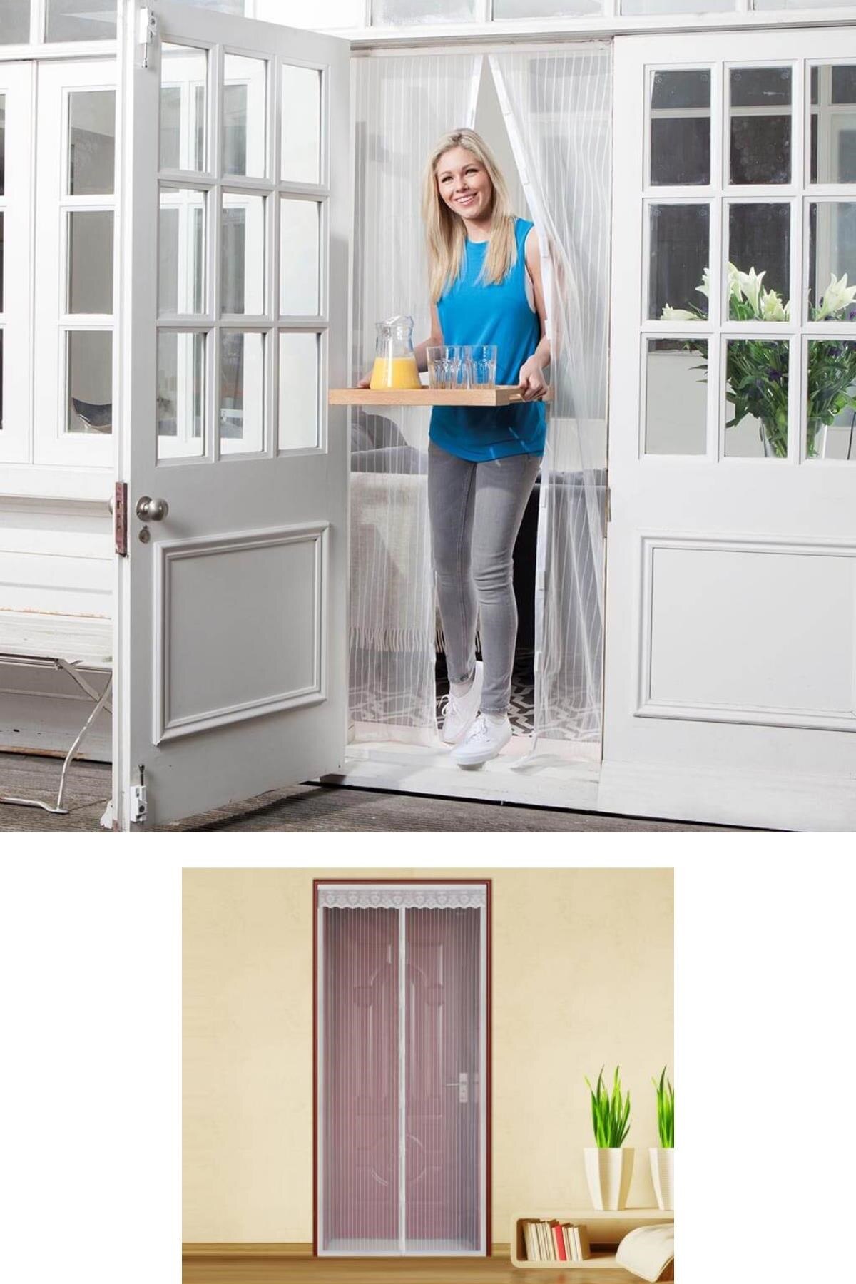 Magnetic Fly Screen Door, Automatic Fly Insect Screen Door with Powerful Magnets Full Frame Magic Tape for Balcony Sliding