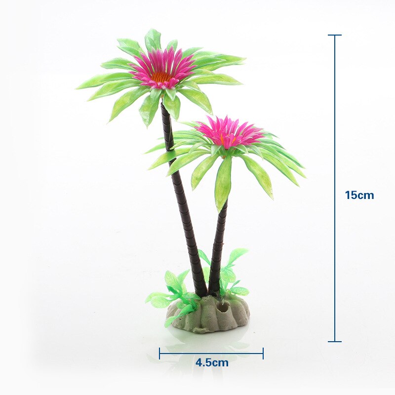 BEGONDIS 2 Pcs Artificial Green Water Plants, Fish Tank