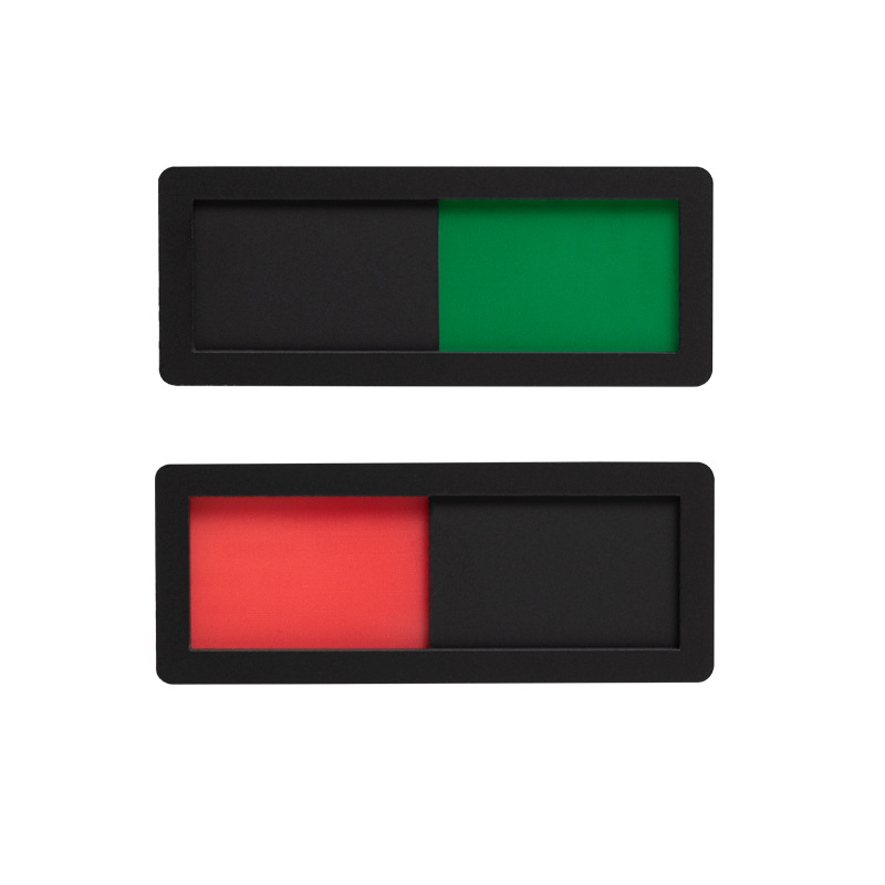 2PCS Privacy Sign, Red and Green Sliding Indicator, Suitable for Meetings, Restrooms and Offices farmhouse decor: WHITE