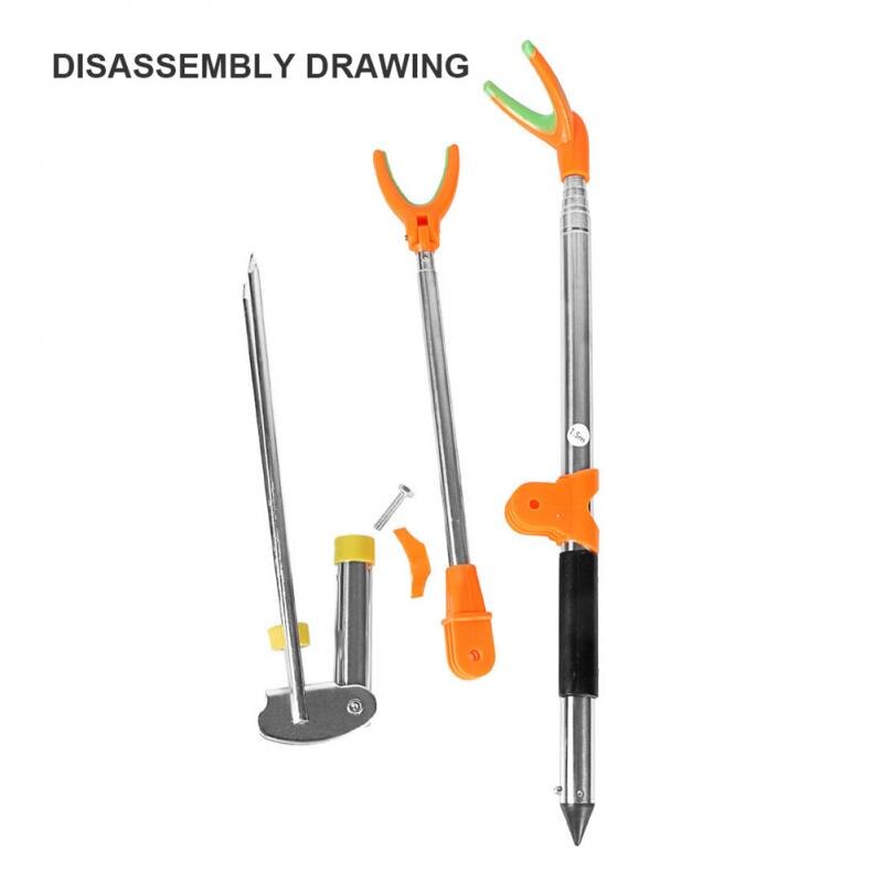 Boden Angelrute Stand Halterung Einstellbare Stuhl Kasten Fisch Stangen Halfter 1,5-2,4 M Faltbare Angeln Werkzeug Hand Stange klammern