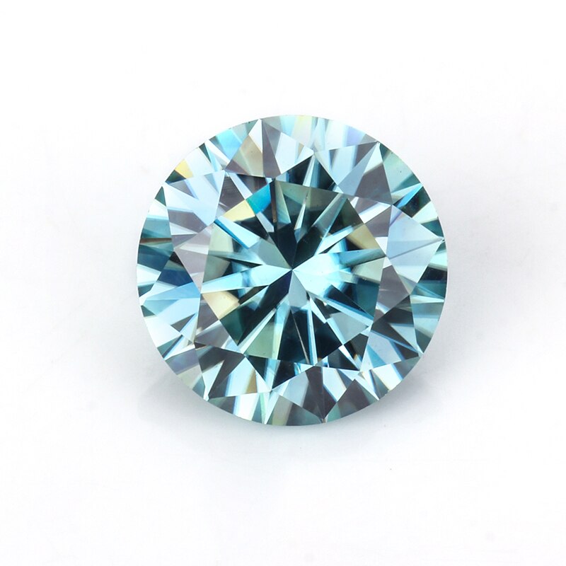 blue moissanites 5.5mm loose gems jewelry round brilliant cut beads