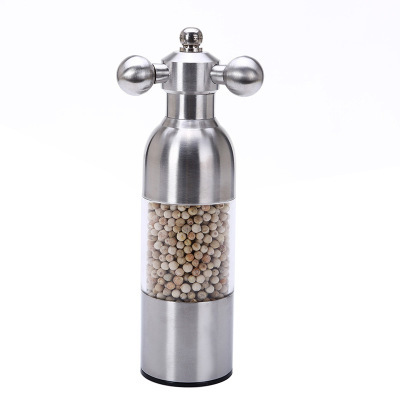 304 Stainless Steel Manual Pepper Grinder Faucet Shape Black Pepper Mill Seasoning Bottle Food Safe Ceramic Burr Salt Grinder: light green