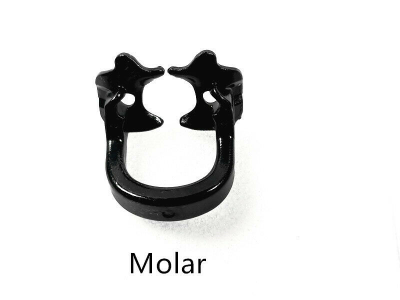 3 Stks/partij Dental Rubber Dam Klemmen Barrière Clips Zachte Hars Molaire Premolar Zwart/Zand Kleur: Black Molar X3