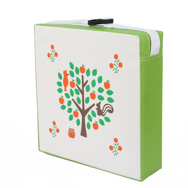 Cojín plegable de comedor portátil para niños, silla aumentada, ajustable, extraíble, sillas de refuerzo: geen