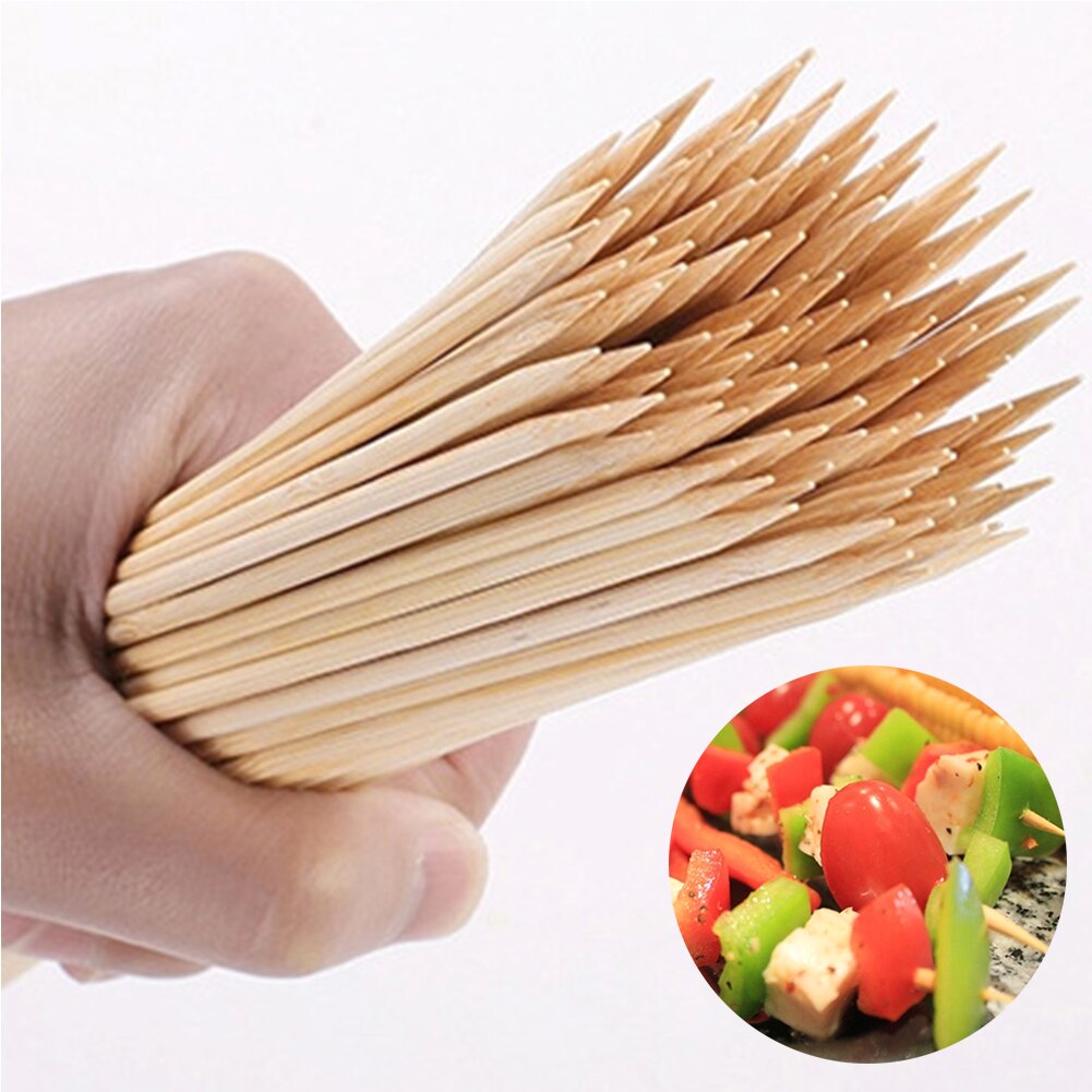 20cm*3mm BBQ Bamboo Skewers Bamboo Skewers Grill Shish Kabob Wood Sticks Barbecue BBQ Tools