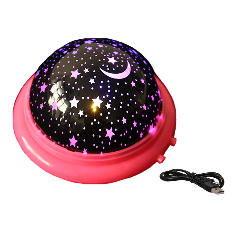 Hemel projector ster maan melkweg nachtlampje voor kinderen kinderkamer decoratie projector roterende kinderkamer nachtlampje led babylamp: 2