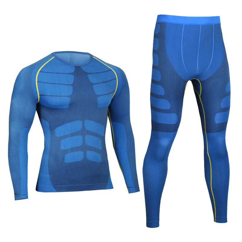 Men Pro Compression Long Johns Fitness Quick Dry Gymming Male Shirts + Tights Pants Sporting Runs Thermal Underwear Sets 0405