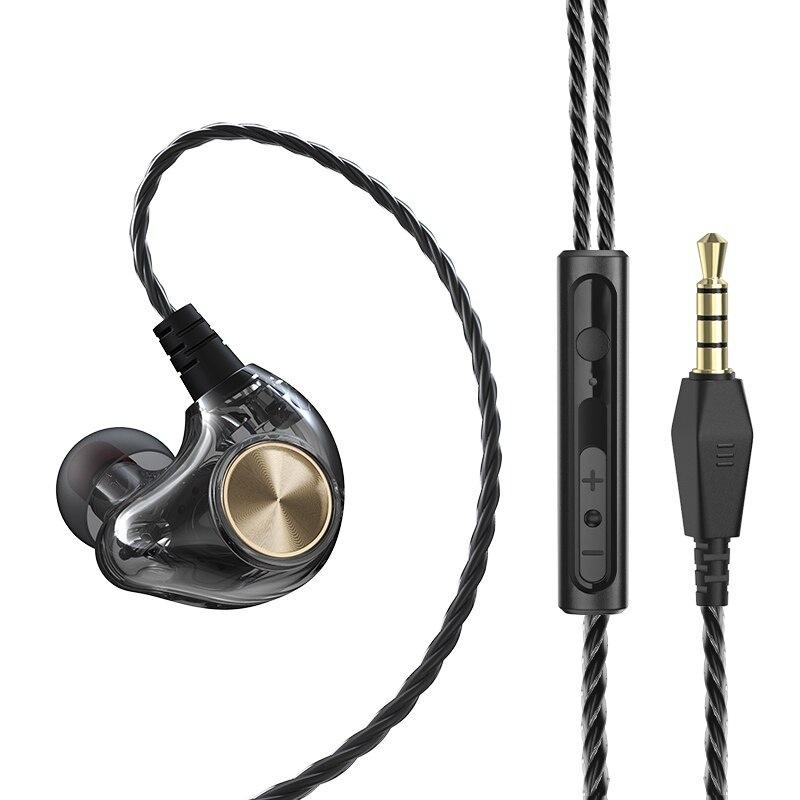 Android Mobiele Telefoon Drive-By-Wire Headset Metalen Zware Bas Computer Pc Headset In-Ear Sport Headset telefoonhoorn Headset