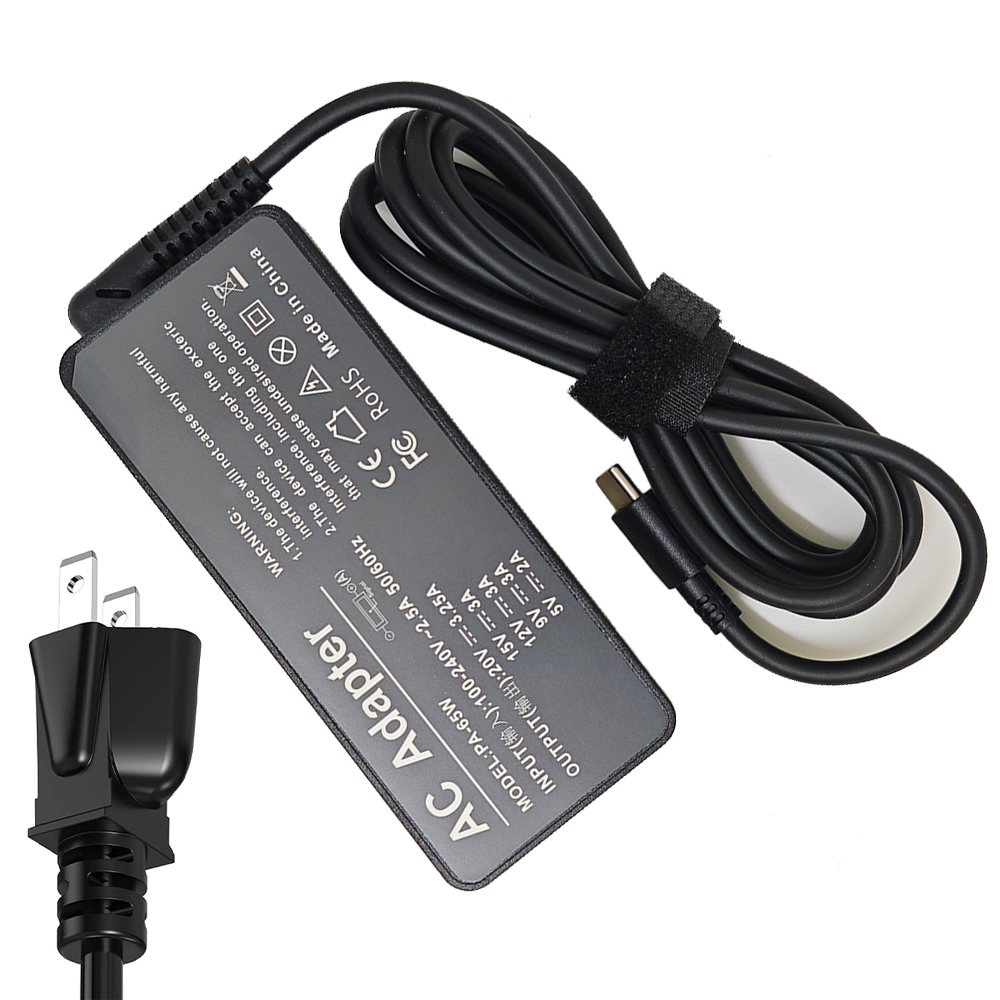 20V 3.25A 65W USB Type-C AC Laptop Power Adapter Charger For Lenovo Thinkpad X1 Carbon Yoga X270 X280 T580 P51 P52s E480 E470: Red
