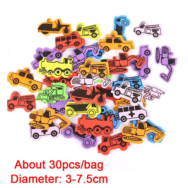 Naklejki 3D z pianki EVA Cartoon Animal Number Star Heart Vehicle Mix Color Samoprzylepne naklejki rzemieślnicze dla dzieci DIY Education Toys Gift: zgniły zielony