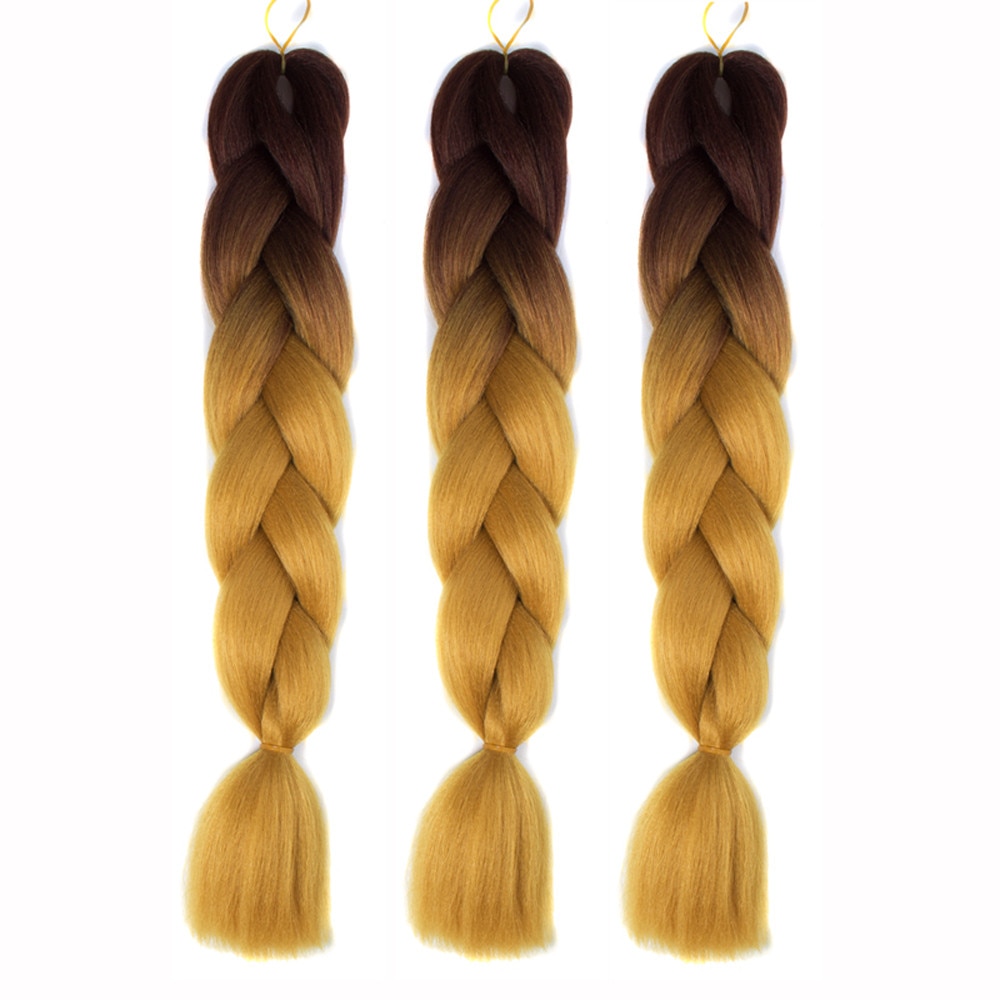 Gradient Ombre Braiding Hair Long Synthetic Jumbo Braid Synthetic Braiding Hair Extensions Ombre Braiding Hair Party Wigs#Y30