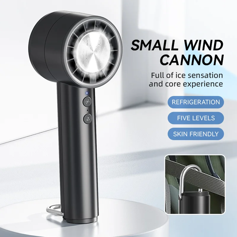 Xiaomi – petit ventilateur portatif de réfrigération, climatiseur Portable silencieux, affichage Led à grande vitesse, ventilateur de chargement Usb à haute puissance éolienne: BLANC