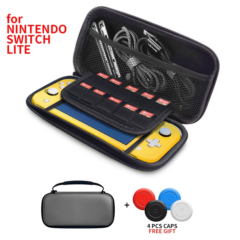 DATA FROG-funda protectora portátil para Nintendo Switch Lite, bolsa de almacenamiento de viaje para Mini consola Nintendo Switch NS: Gray