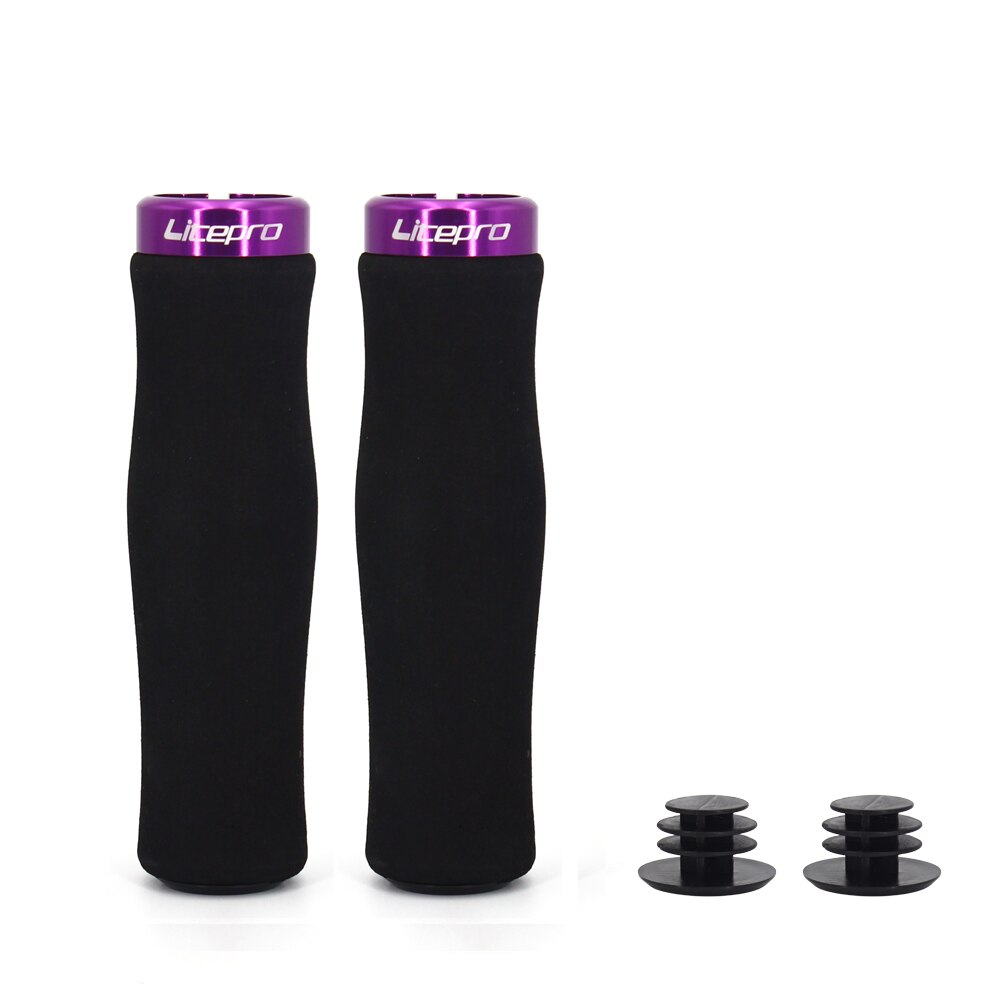 Litepro Bike Grips MTB BMX Road Cycling Handlebar Grips Anti-Skid Rubber Bicycle Grips Mountain mtb Grips Bicycle Accessories: LP grips purple