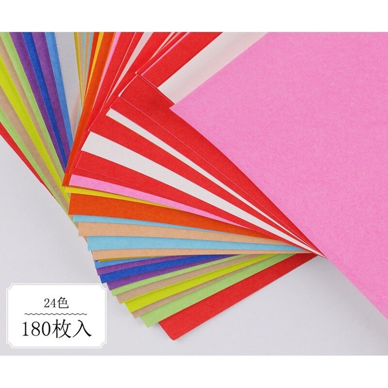 Mb Vierkante Origami Papier (180 Vellen, 24 Kleuren Eenzijdig 15 Cm (5.9 ")