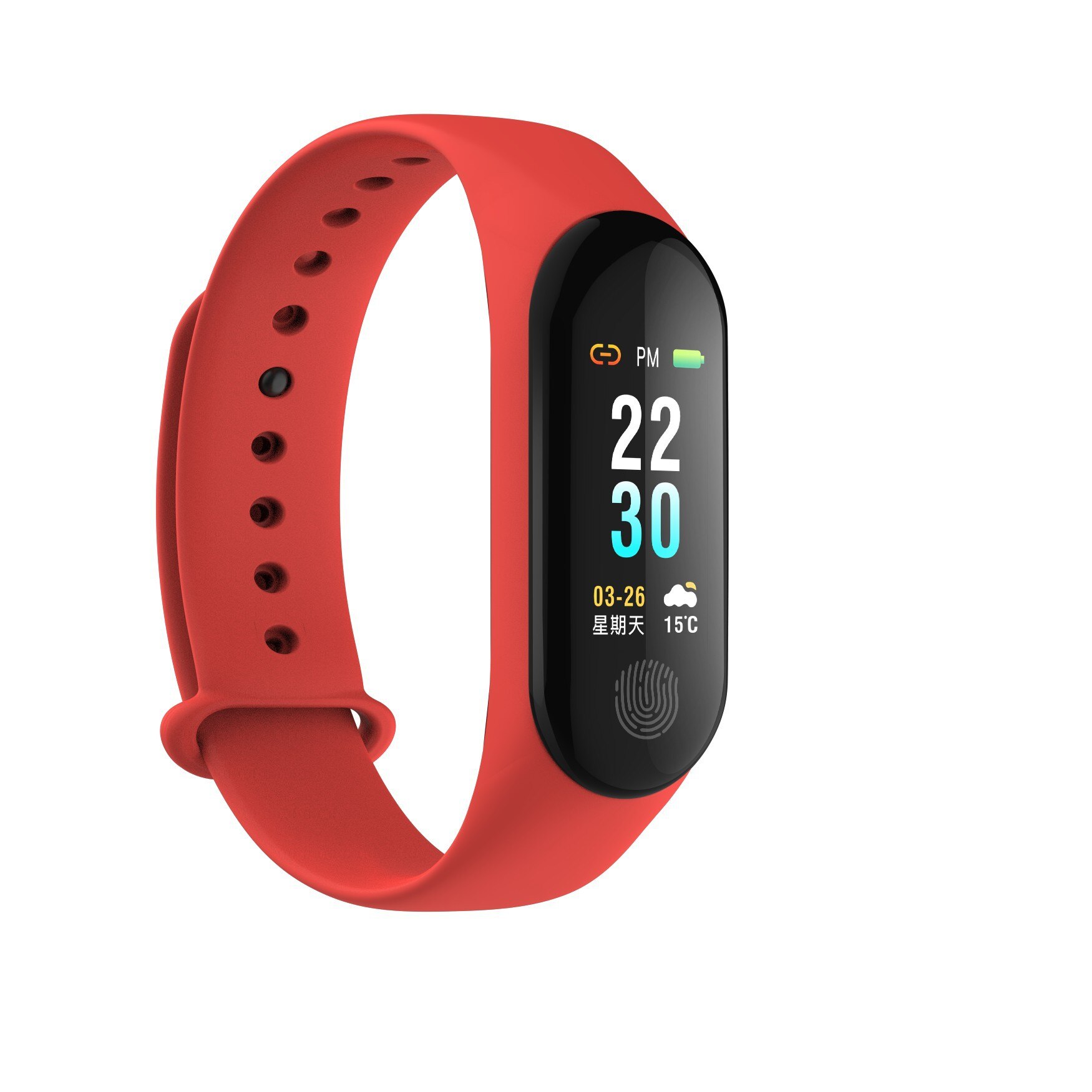 Karue smart rannekoru sykemittari ranneke fitness rannekoru android ios pk xiomi mi band 3 fitbits smart  id107: Punainen
