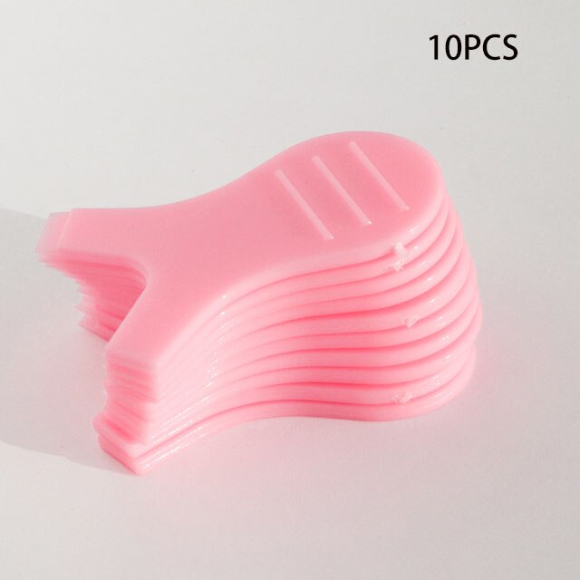 Extension de cils en Silicone en forme de Y, 10 pièces/lot, recourbe-cils, outil de brosse de greffage, coussinet de permanente: Pink  10PCS