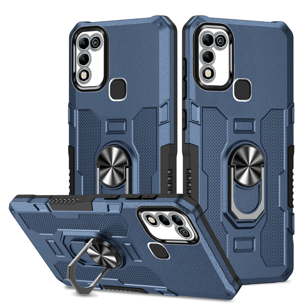 Peatkop-funda de armadura a prueba de golpes para Infinix 11 Play 10 Play, silicona + PC, soporte de anillo de Metal, funda trasera de teléfono para 9 10 11 Play