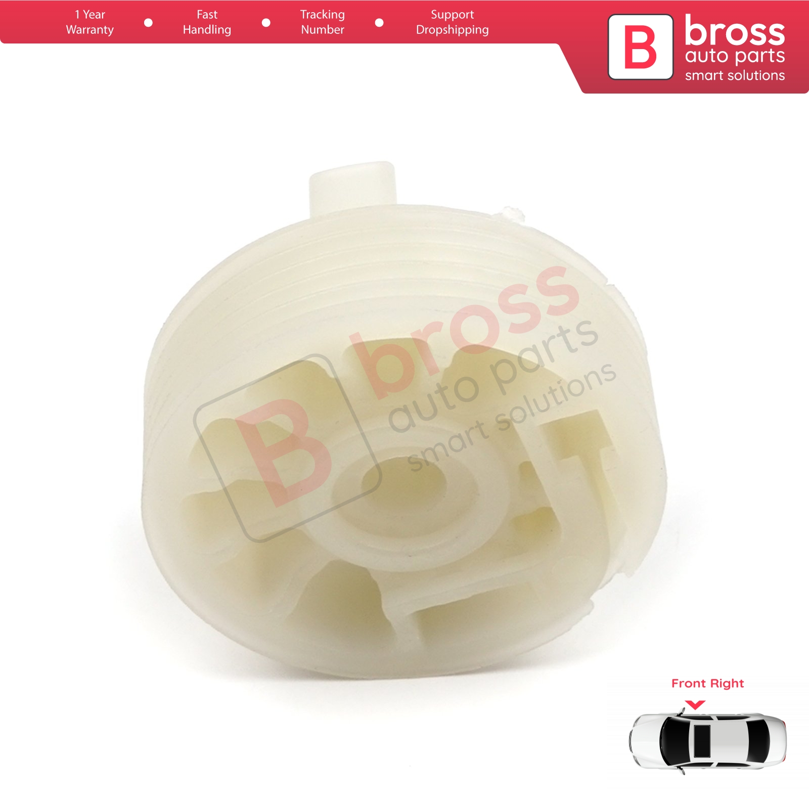 Bross Auto-onderdelen BWR5234 Venster Regulator Reparatie Wiel Rechtsvoor Deur 68070266AD Voor Fiat 500 2007-Op Uit turkije