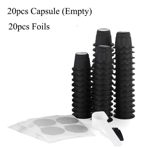 ICafilas-cápsula de café Nespresso vacía, herramienta de prensa de filtro rellenable, de plástico, gratis: Amarillo claro