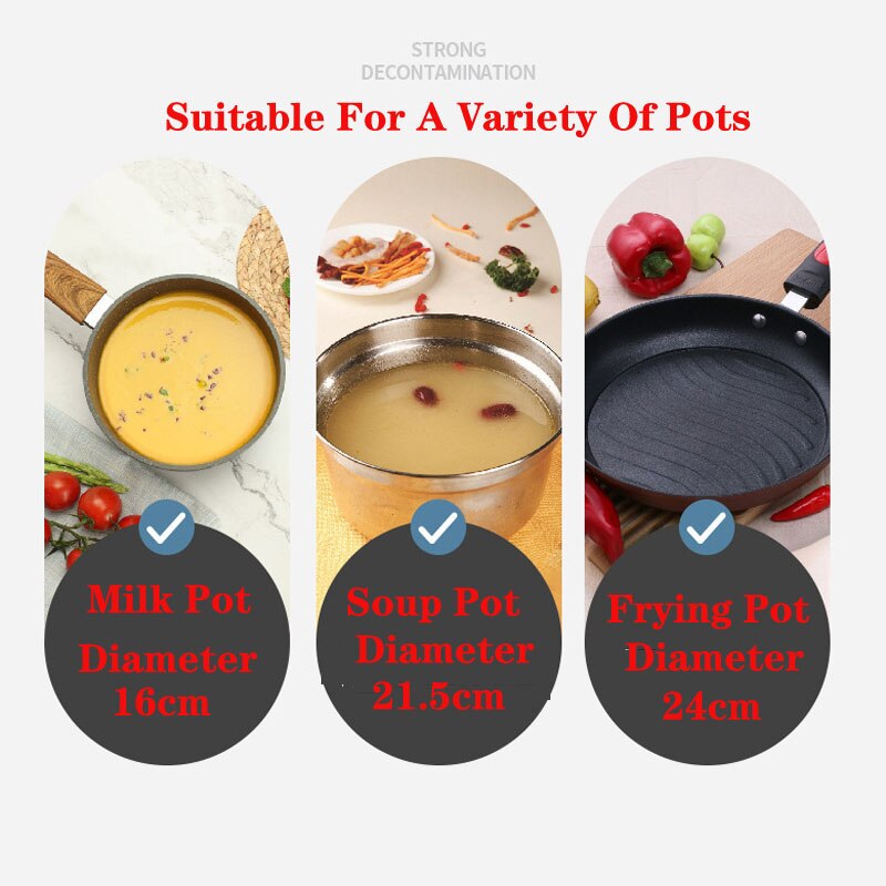 32CM Silicone Anti-Spill Pot Lid High Temperature Resistant Splash-Proof Anti-Boiling Thickened Pot Lid Kitchen Petal Fresh-Keep