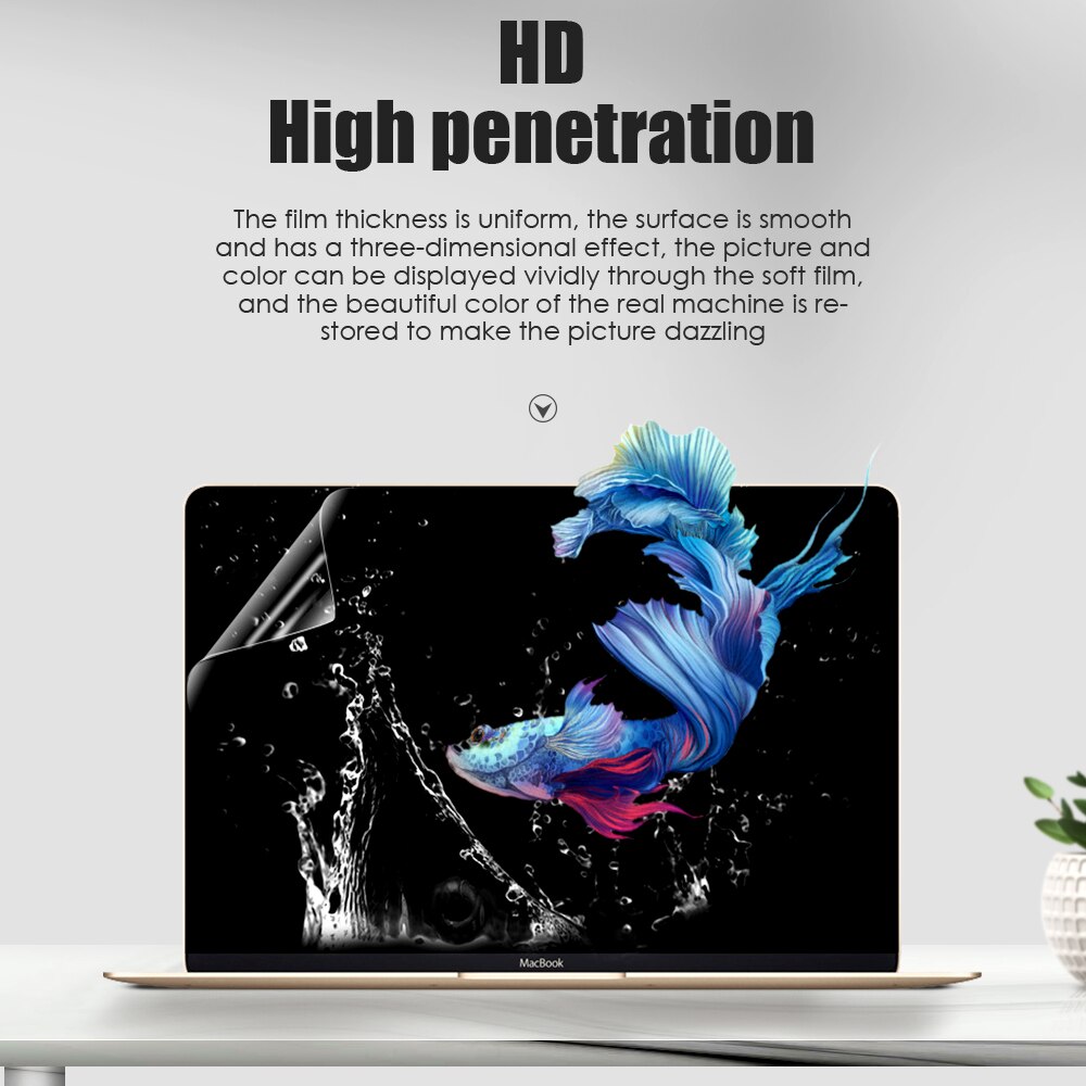 HD Screen Protector For MacBook Air 13.3 Pro 13 15 Touch Bar 12 A2337 A2338 PET Film Sticker For Laptop Screen Protector