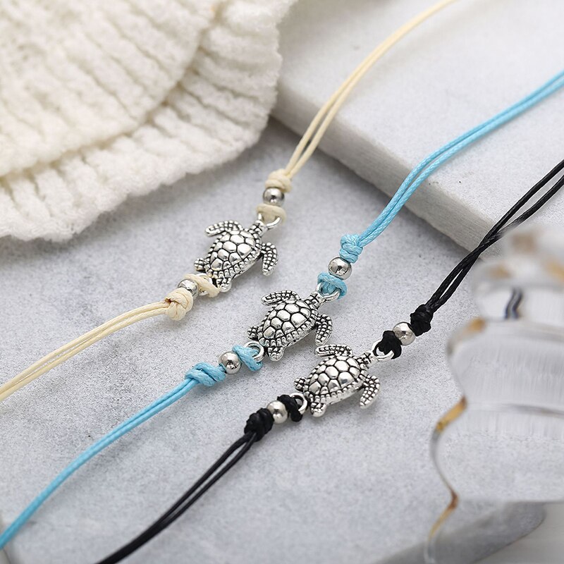 Boho Style Ankle Bracelet Bohemia Sea Turtle Starfish Charms Beach Anklets For Women Handmade Leg Bracelet Foot Jewelry Anklet