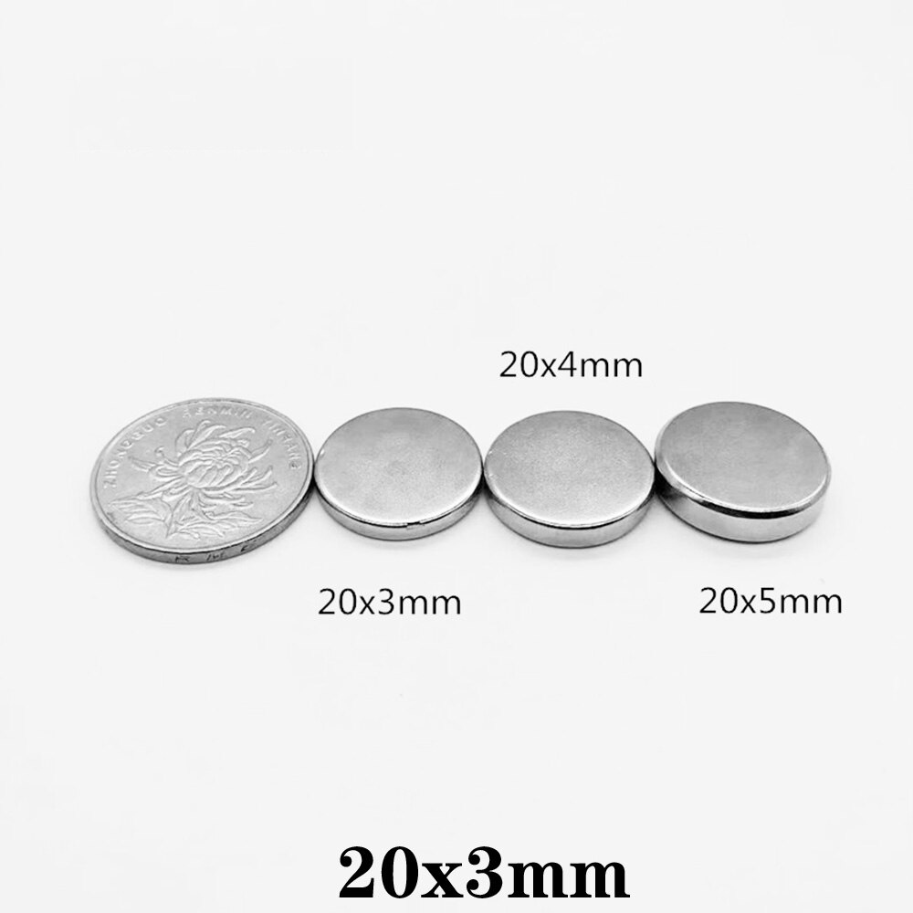 5 ~ 60 Pcs 20X3 Vel Neodymium Magneet 20 Mm X 3 Mm Ronde Krachtige Ndfeb Magneten 20X3 Mm Zeldzame Aarde Magneet Disc Magneet Sterke 20*3 Mm