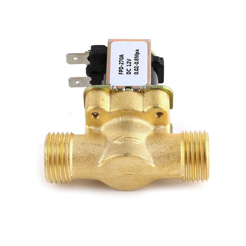 Válvula de solenoide da bobina do aquecedor de água solar dc12v da válvula de entrada da água quente do cobre normalmente fechado 4 pontos