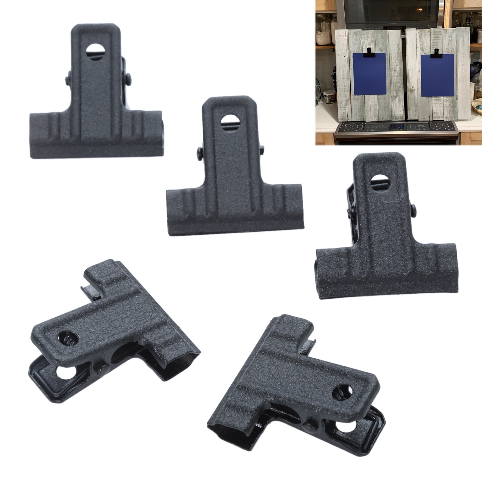 10Pcs Binder Clips Bulldog Letter Clips MetalBlack Metal Paper File 30mm Binder Clip Stationary Office school home Supplies