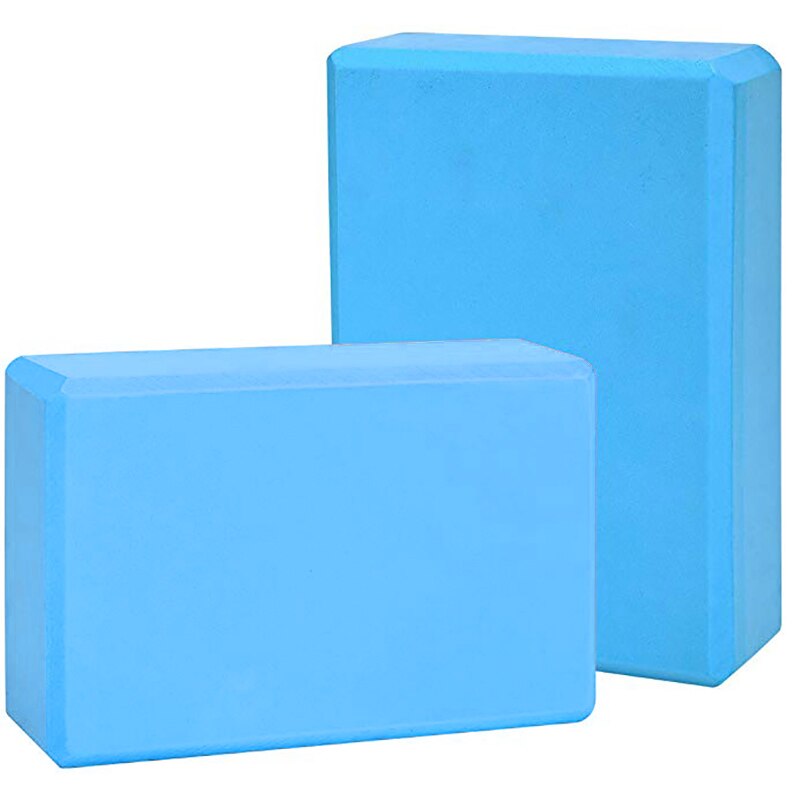 Stretching yoga bolster gym block skum tegel träning träning fitness set verktyg kudde kudde stretching kropp hälsoträning: Blå