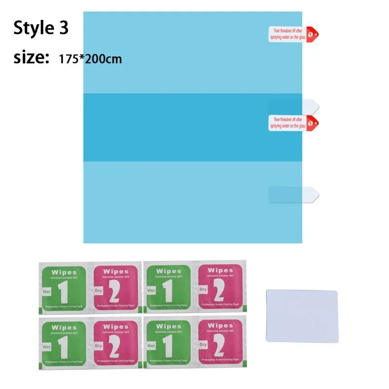 Car Rearview Mirror Protective Film Anti Fog Membrane Anti-Glare Waterproof Rainproof Car Sticker Clear Film: green