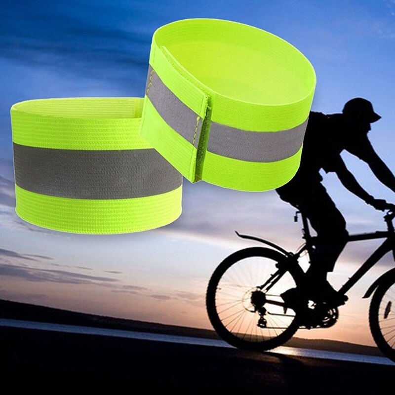 2Stck Sicherheit Reflektierende Arm Band Gürtel Gurt für draussen Nacht Laufen Radfahren