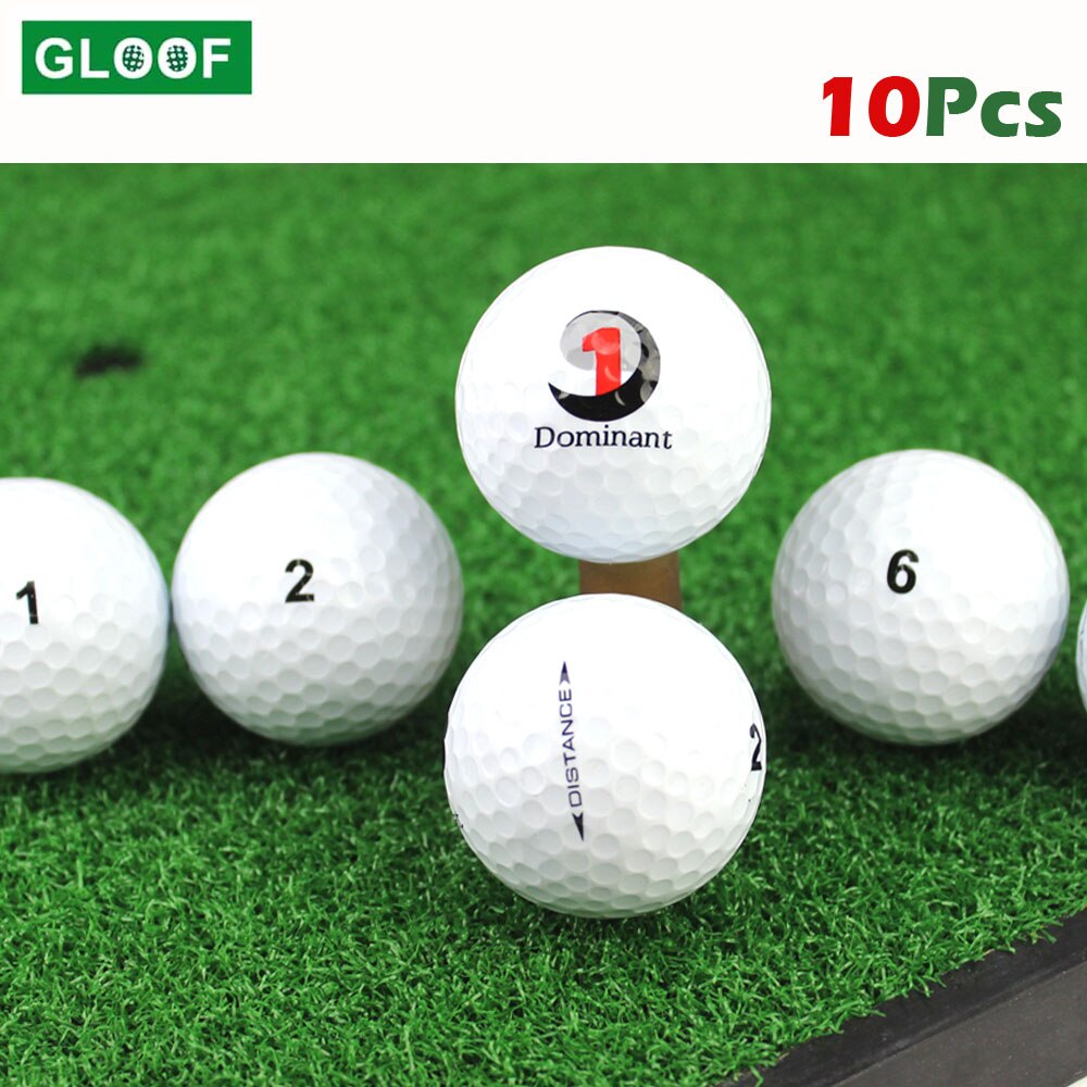 10 Stks/partij Rubber Golfbal Tweedelige Bal Hoogwaardige Outdoor Sport Golf Game Training Match Concurrentie