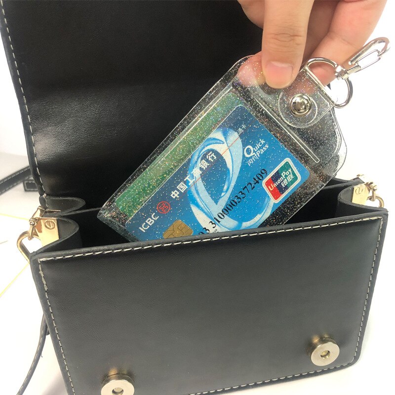 Pvc Bank Credit Card Holder Tassen Transparante Waterdichte Bus Kaart Student Opknoping Gesp Card Set Card Pakket Zakken