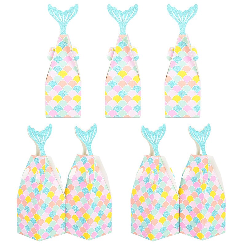 10Pcs Mermaid Tail Candy Box Kids Favor Mermaid Th... – Vicedeal