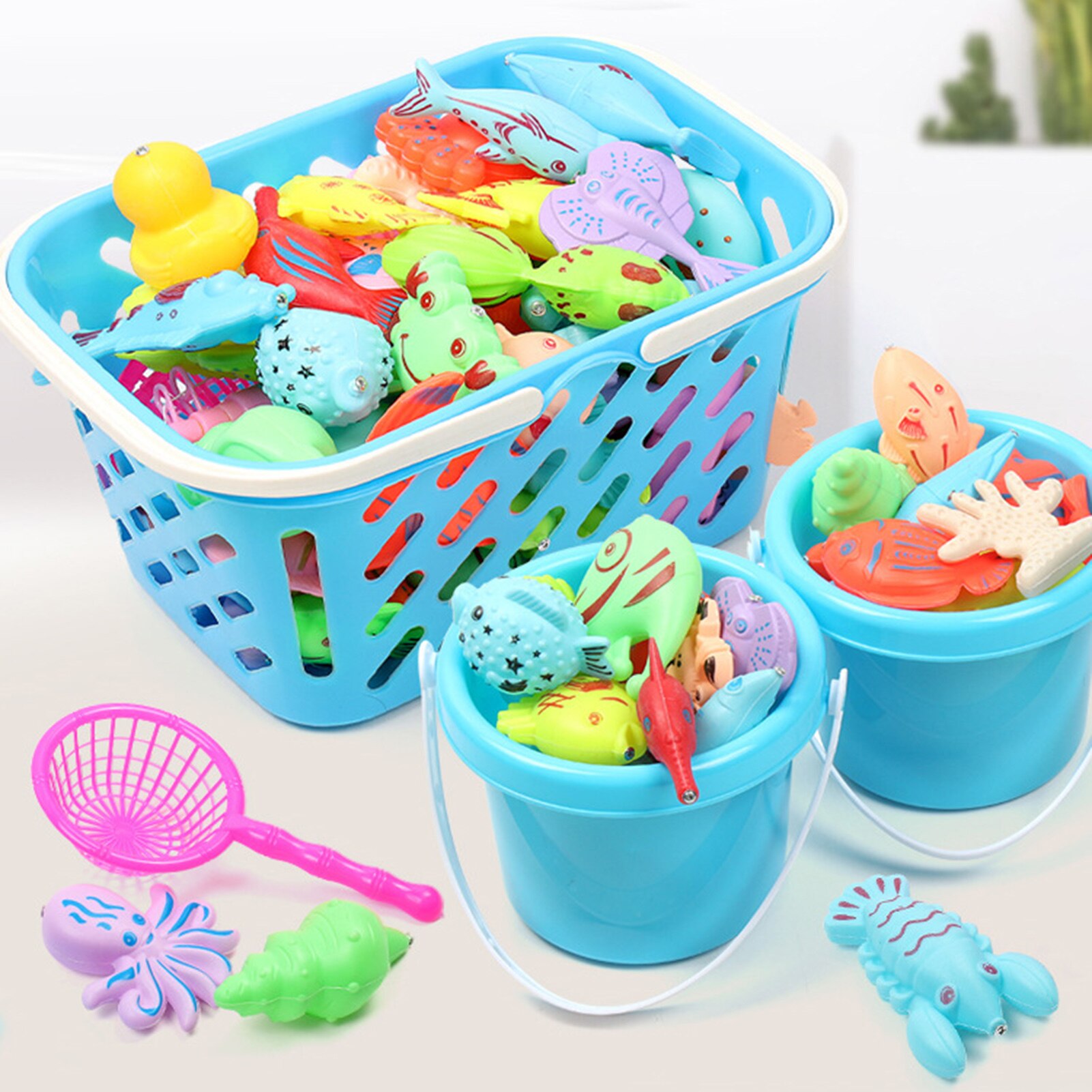 Kinderen Magnetische Vissen Speelgoed Fun Opblaasbare Peuter Spelen Water Speelgoed Ouder-kind Interactief Spel Vissen Zwembad Bad Speelgoed