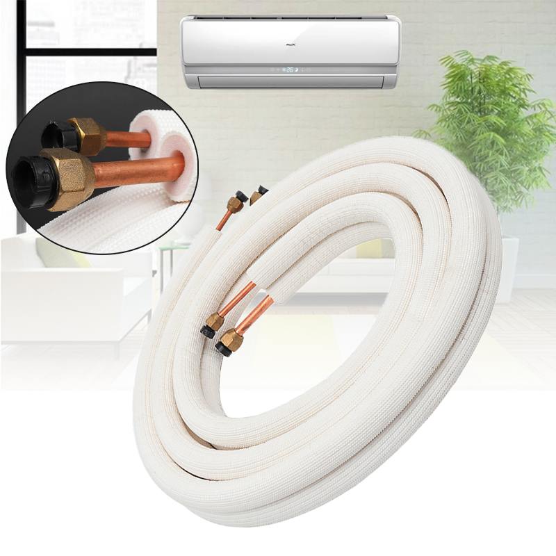 3m Air Conditioner Pair Coil Tube 1/4'' 3/8" Insulated Copper Pipe Split Line Wire Set Air Conditioner Parts Refrigerant Tube