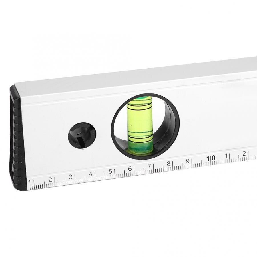 Spirit Level 400mm Sliver High Accuracy Magnetic Aluminum Alloy Bubble Ruler Spirit Level