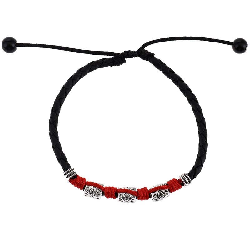 High section-Hand-woven Leather Rope Bracelet Anklet For Men Women's Couple Feet Jewelry Retro Personality Ankle Ornaments