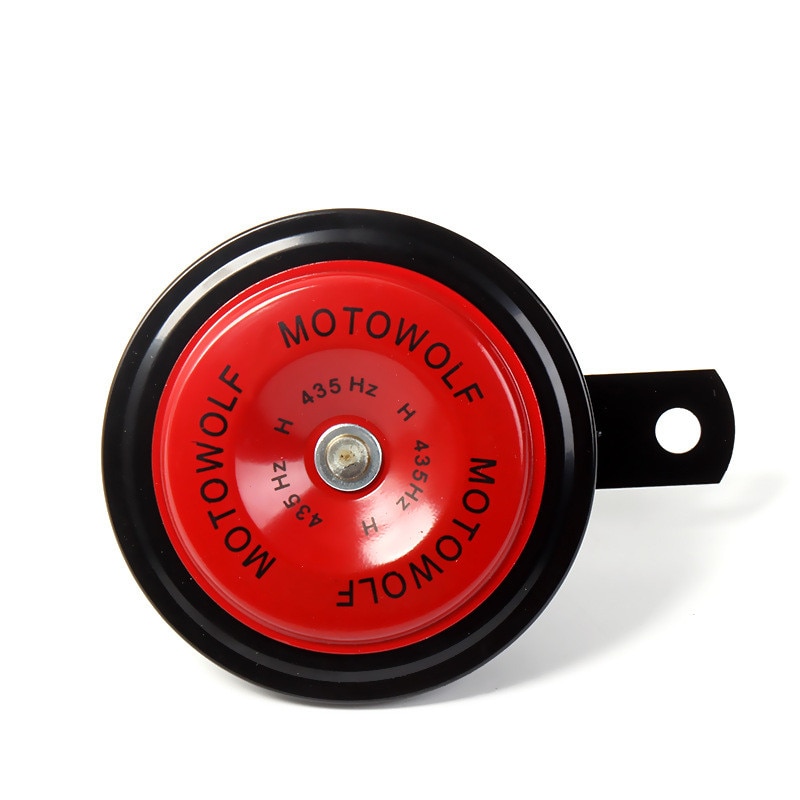 1 stk motorcykel horn moto trompet 12v sort højt 110db knallert snavs cykel elektrisk køretøj scooter luft horn motorcykel klassisk horn: Rød