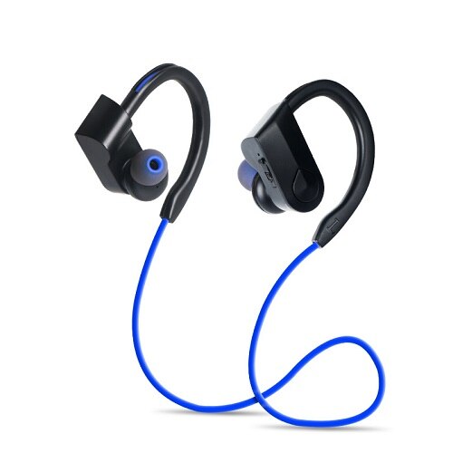 Cool Dier 5.0 Bluetooth Oortelefoon Sport Oorhaak Ruisonderdrukking Stereo Draadloze Koptelefoon Met Microfoon Voor Iphone Huawei Telefoon: Blue