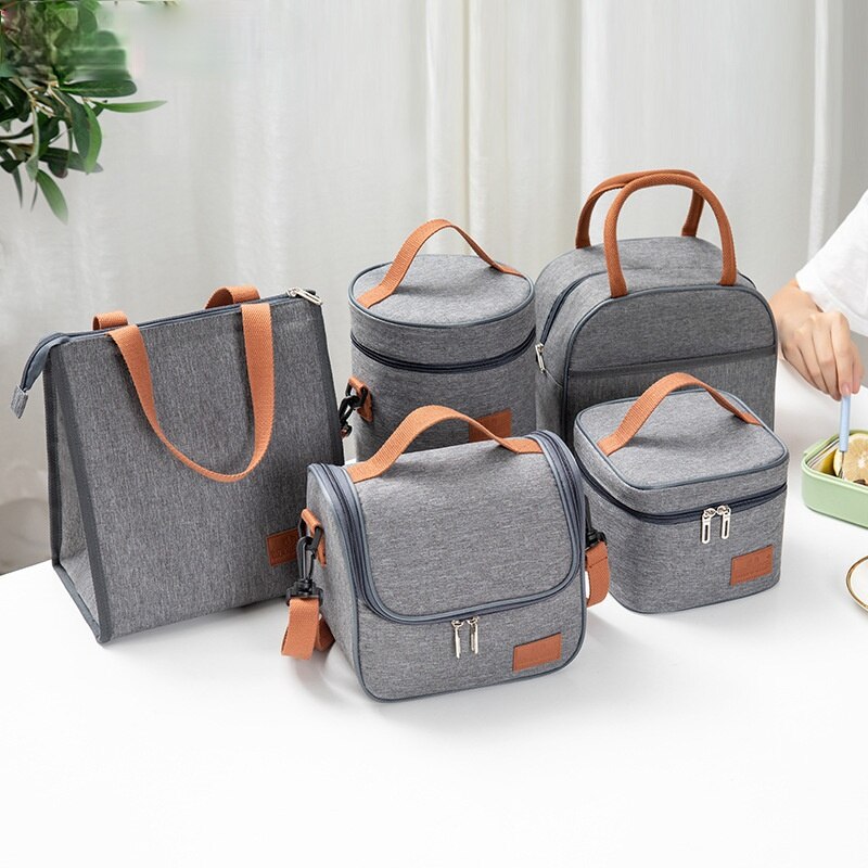 Korean Version of Portable Insulation Bag Work Meal Bolsa Aluminum Foil Thickened Lunch Lunch Bag Fresh-keeping Picnic Sac A Dos
