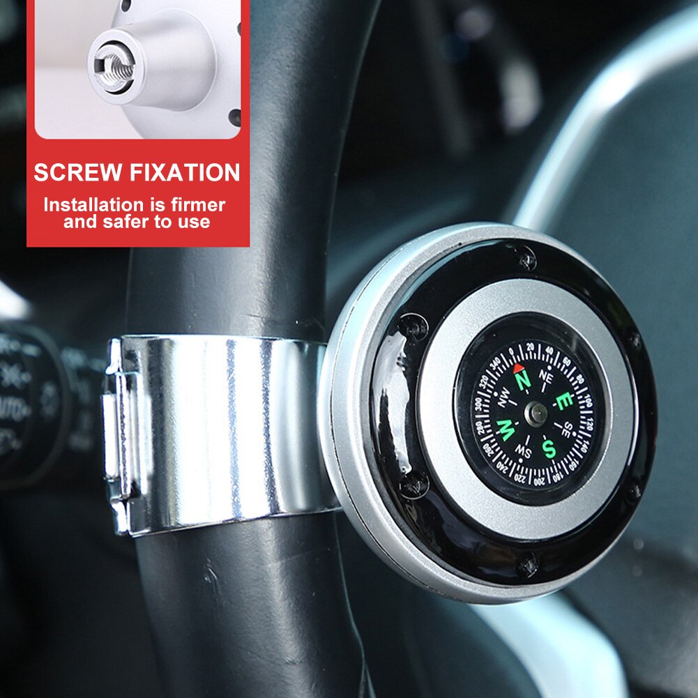 Auto Turning Helper Car Steering Wheel Spinner Knob Compass 360-degree Power Handle Ball Booster For Car Vehicle Steering Wheel